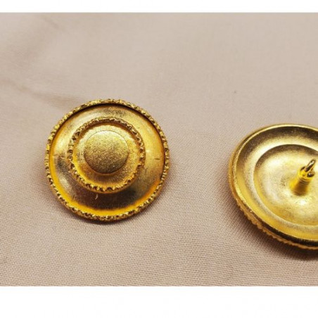 Bouton bijou en métal doré – Disponible en 26 mm et 30 mm