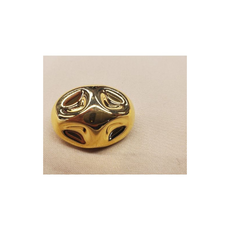 Bouton /bijou rectangle en métal doré longueur 30mm x largeur 22 mm