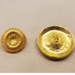 Bouton bijou en métal doré 18 mm