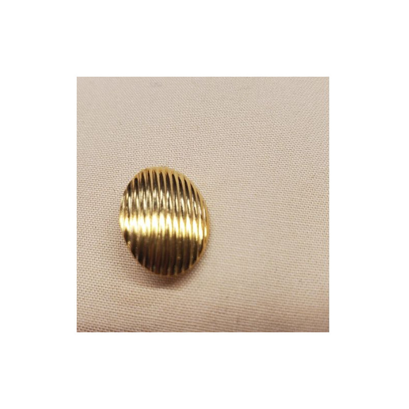 Bouton bijou en métal doré longueur 18 mm x largeur 13 mm