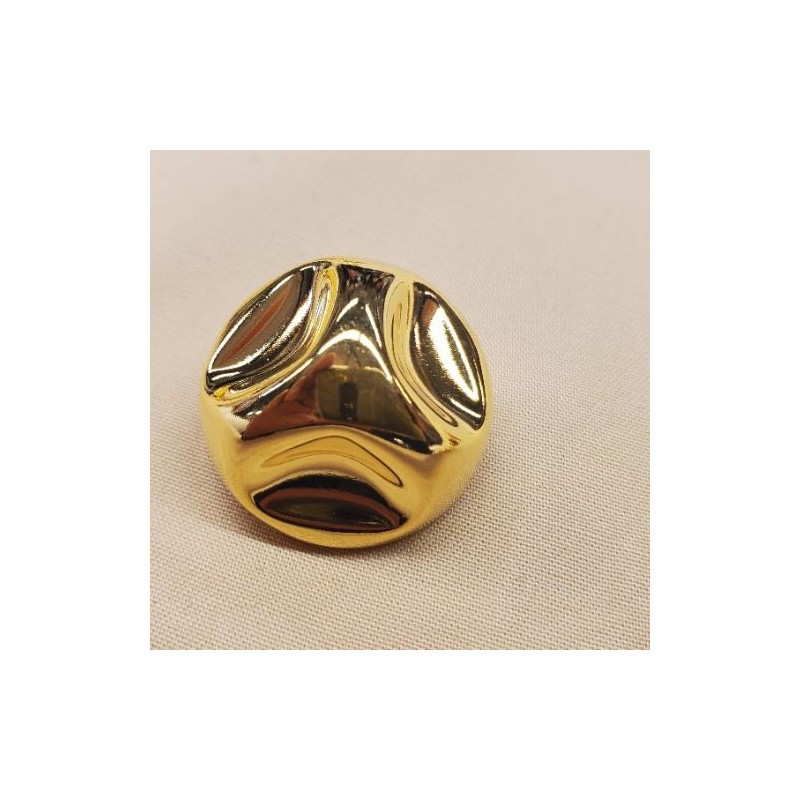 bouton/bijou métallique oval léger doré 25 mm