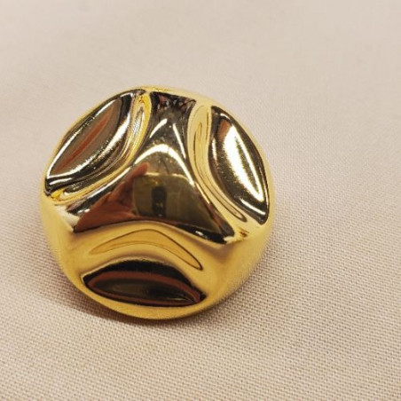 bouton/bijou métallique oval léger doré 25 mm