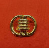 bouton/bijou métallique ovale  léger doré 28 mm x 22 mm