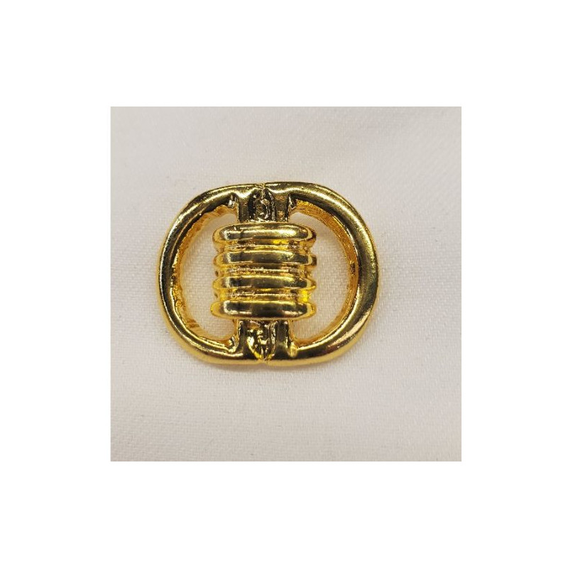 bouton/bijou métallique ovale  léger doré 28 mm x 22 mm