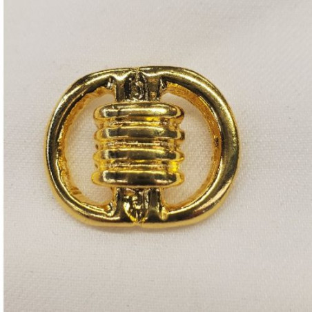bouton/bijou métallique ovale léger doré 28 mm x 22 mm