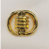 bouton/bijou métallique ovale  léger doré 28 mm x 22 mm