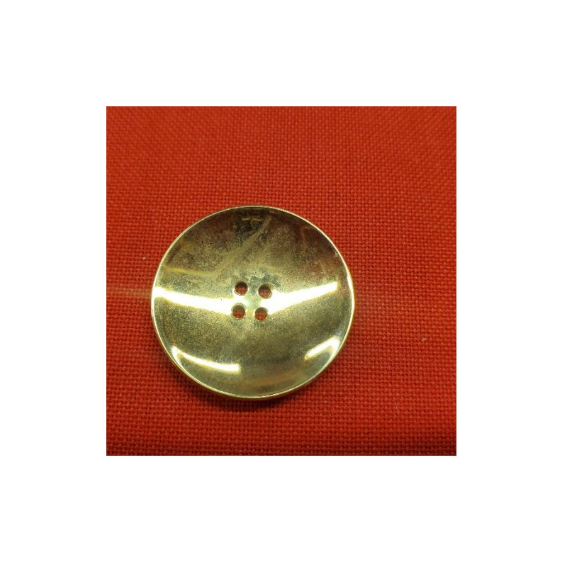 bouton/bijou métal incurvé doré 25 mm