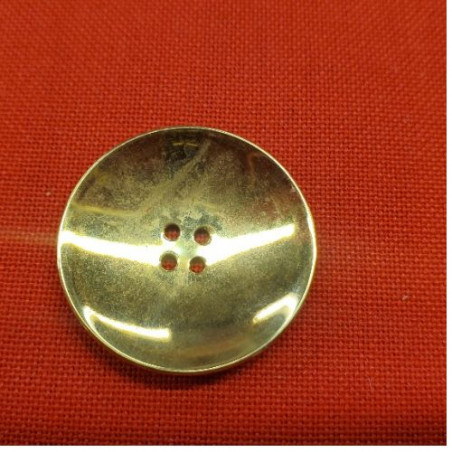 bouton/bijou métal incurvé doré 25 mm