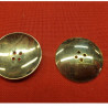 bouton/bijou métal incurvé doré 25 mm