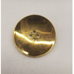 bouton/bijou métal incurvé doré 25 mm