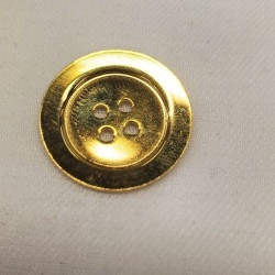 bouton/bijou métallique léger doré 22 mm