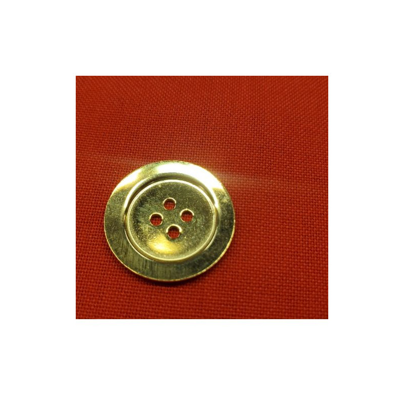 bouton/bijou métallique léger doré 22 mm