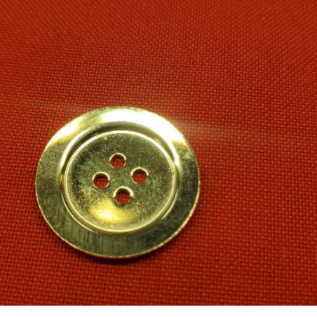 bouton/bijou métallique léger doré 22 mm