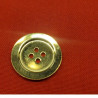 bouton/bijou métallique léger doré 22 mm