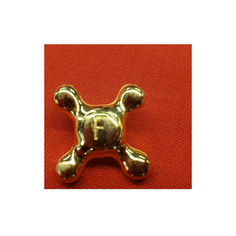 bouton/bijou métallique doré 31 mm