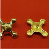 bouton/bijou métallique doré 31 mm