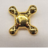 bouton/bijou métallique doré 31 mm