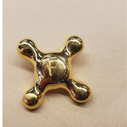 bouton/bijou métallique doré 31 mm