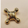bouton/bijou métallique doré 31 mm