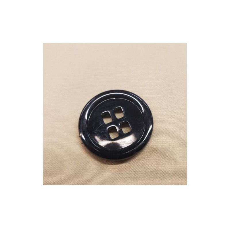 lot de 6 boutons acrylique noir a 4 trous 28 mm