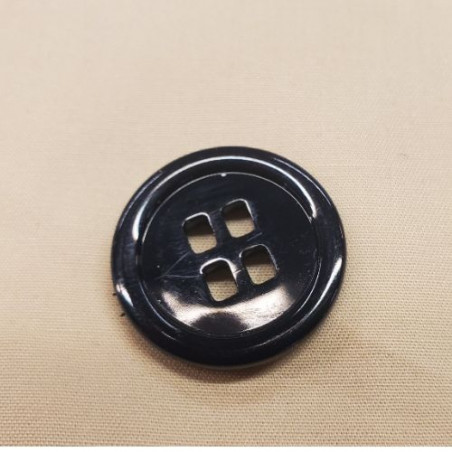 lot de 6 boutons acrylique noir a 4 trous 28 mm