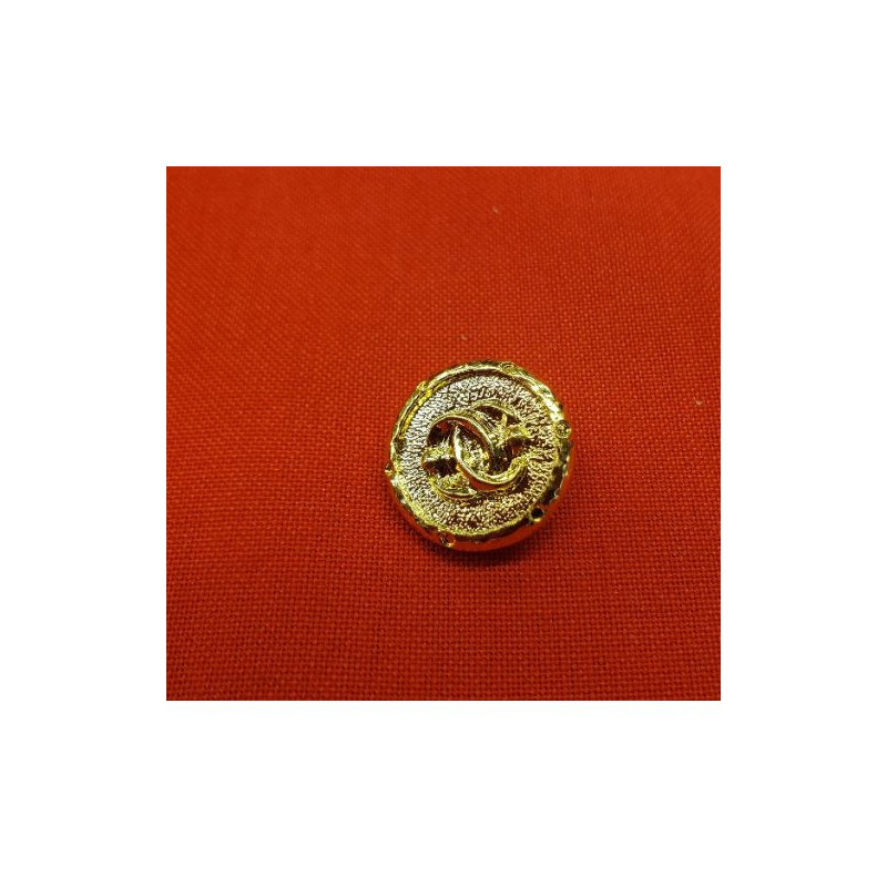 bouton/bijou acrylique entrelacé doré 19 mm