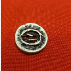 bouton vintage métallique vieilli à 2 trous 25 mm
