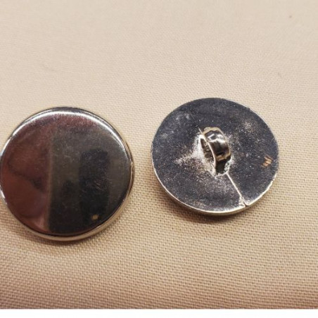 lot de 6 boutons acrylique argenté 18 mm