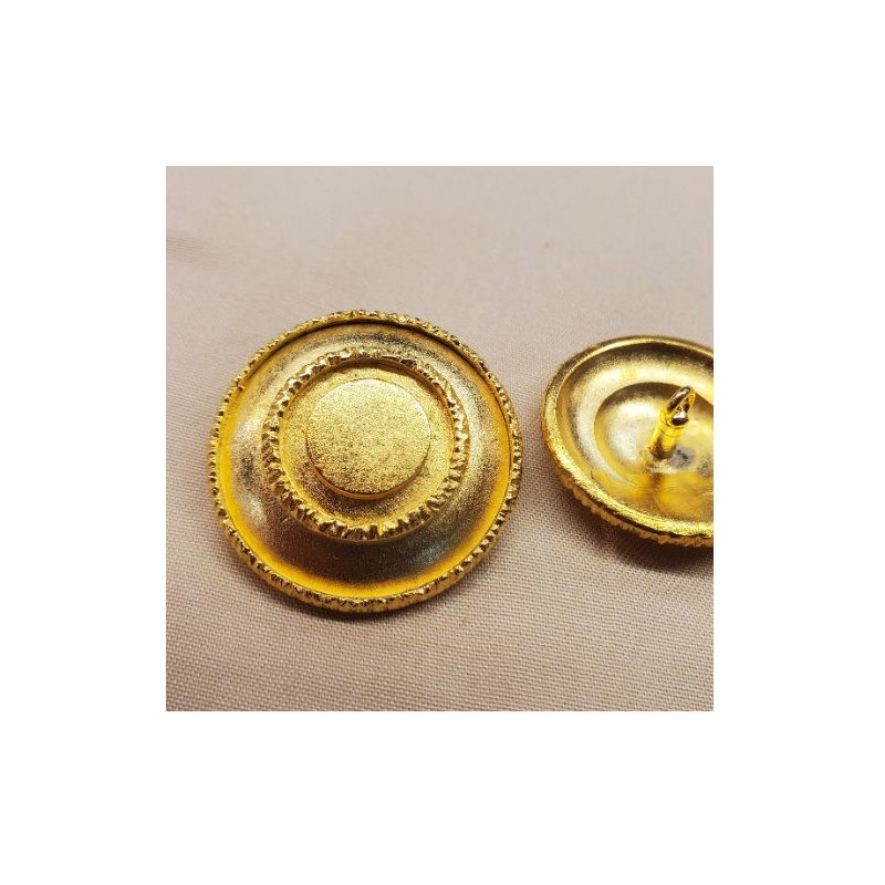 Bouton/Bijou Métallique Léger Doré  26 mm