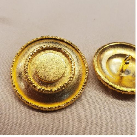 Bouton/Bijou Métallique Léger Doré 26 mm