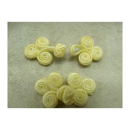 bouton brandebourg longueur 5.5 cm sur largeur de 2.5 cm
