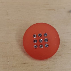 bouton incrusté de petits strass 23 mm