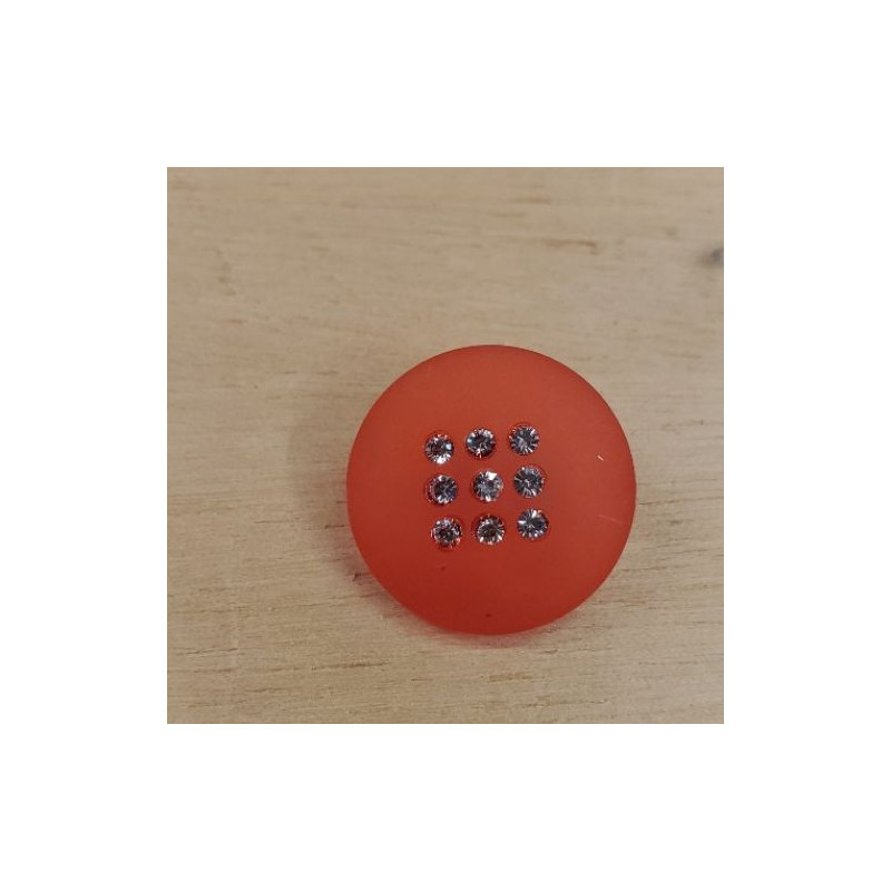 bouton incrusté de petits strass 23 mm