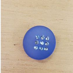 bouton incrusté de petits strass 15 mm