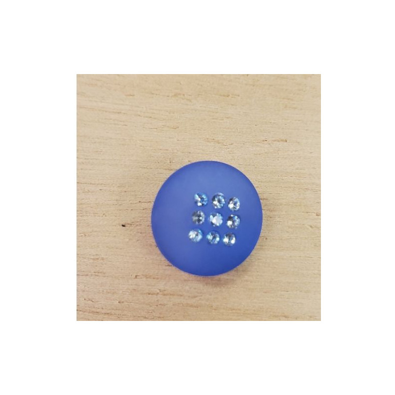 bouton incrusté de petits strass 15 mm