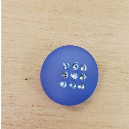 bouton incrusté de petits strass 15 mm