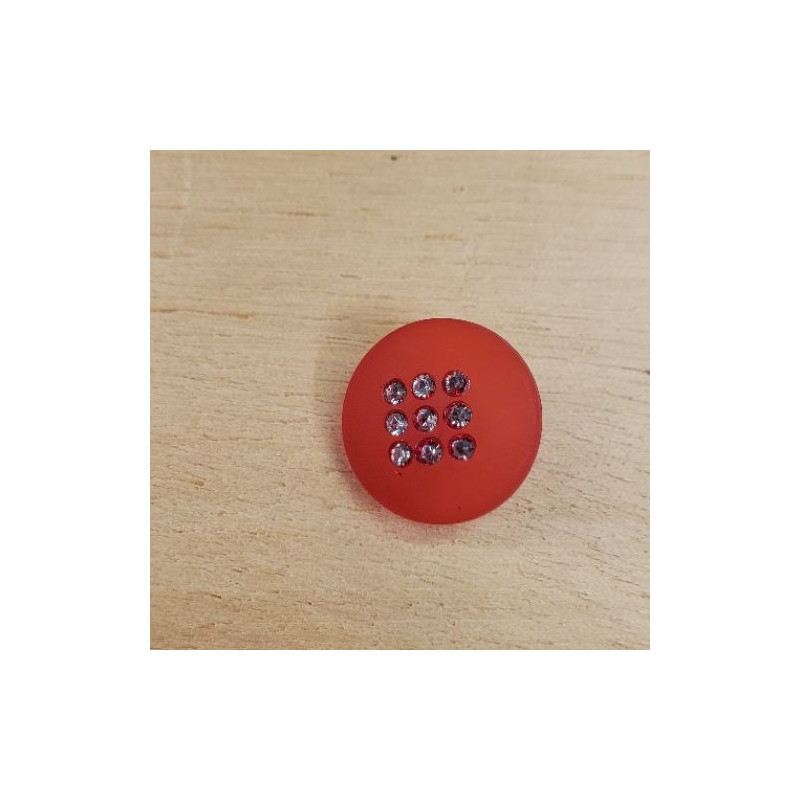 bouton incrusté de petits strass 15 mm