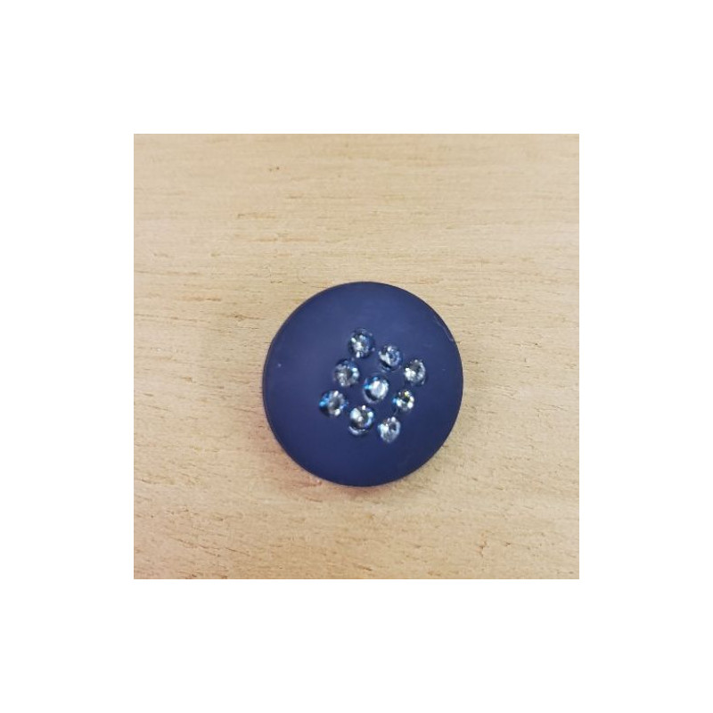 bouton incrusté de petits strass 15 mm