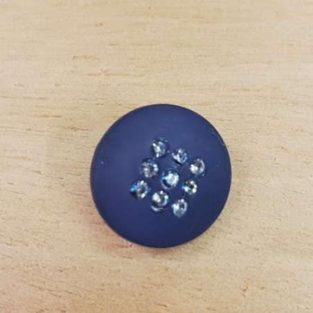 bouton incrusté de petits strass 15 mm