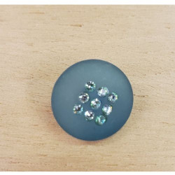 bouton incrusté de petits strass 15 mm