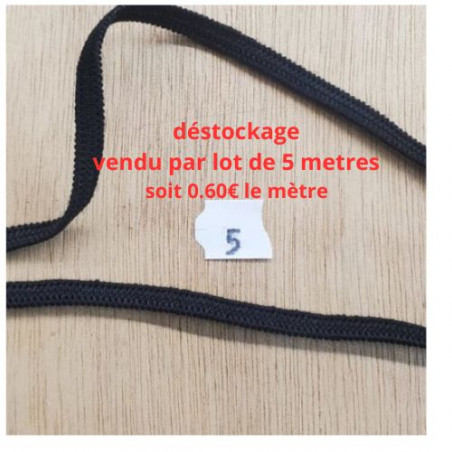 Déstockage Élastique Noir 5 mm – Lot de 5 ou 20 m – Souple et Extensible