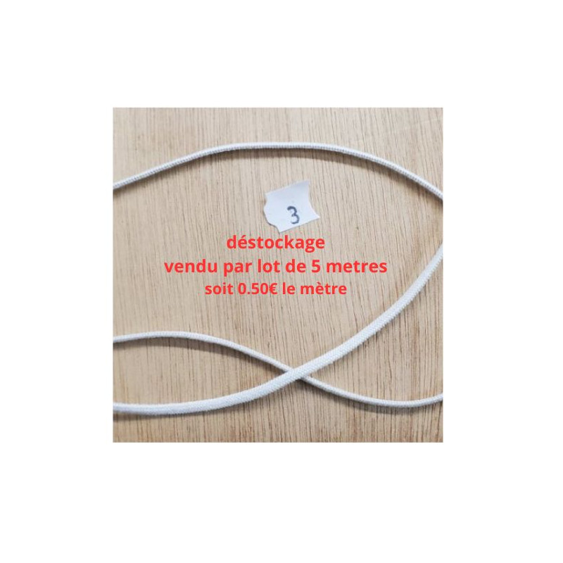 Lot Élastique Blanc 3 mm – Souple et Extensible – Couture & Accessoires