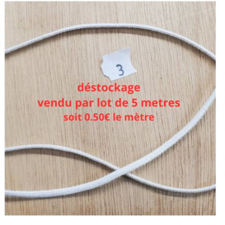 Lot Élastique Blanc 3 mm – Souple et Extensible – Couture & Accessoires