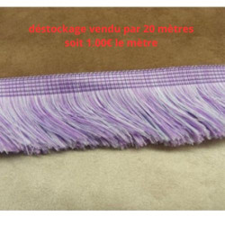 Déstockage frange polyester parme 35 mm – au mètre ou lot 20 m