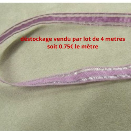 Déstockage ruban organza 10 mm – Lot 4 m ou 10 m – Plusieurs couleurs