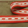 Déstockage Ruban Sangle Polyester Rouge et Blanc 20 mm – Au mètre, lot 5 m ou 20 m