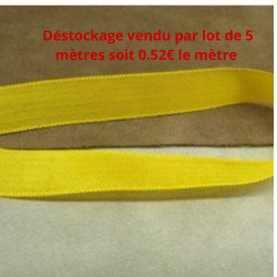 Déstockage Ruban Extra Fort Jaune Citron 15 mm – Lot de 5 m ou 20 m