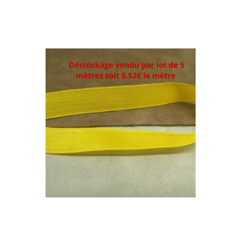 Déstockage Ruban Extra Fort Jaune Citron 15 mm – Lot de 5 m ou 20 m