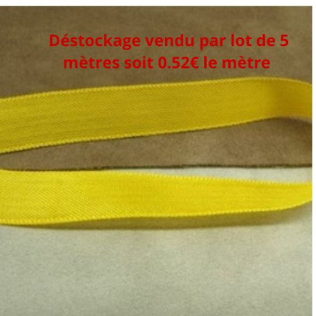 Déstockage Ruban Extra Fort Jaune Citron 15 mm – Lot de 5 m ou 20 m