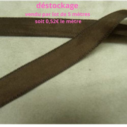 déstockage RUBAN EXTRA FORT MARRON 15 MM – vendu par lot de 5 m ou 20 m
